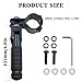 M8 Anti-Skid CNC Universal Motorcycle Foot Pegs Degree Foldable Footpegs Footrest,Upgrade Passenger Pedal For Mini Bike Dirt Pit Bike Electric Car Motorbike Honda Suzuki Yamaha Kawasaki(Black)