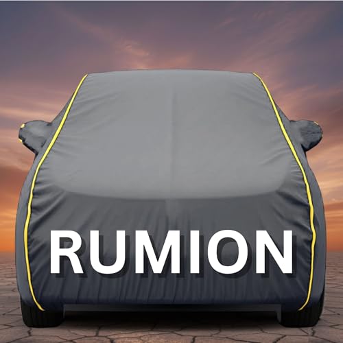 Image of Premium Grey Series 100% Waterproof Car Body Cover for Rumion Cover (All Models) with Mirror Pockets | Triple Stitched, Elastic, Custom Fit, Heat Resistant, Anti-Dust, All-Weather Cover