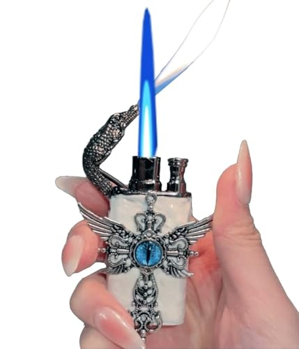 Encendedor de Butano Doble Llama Metálico Ajustable