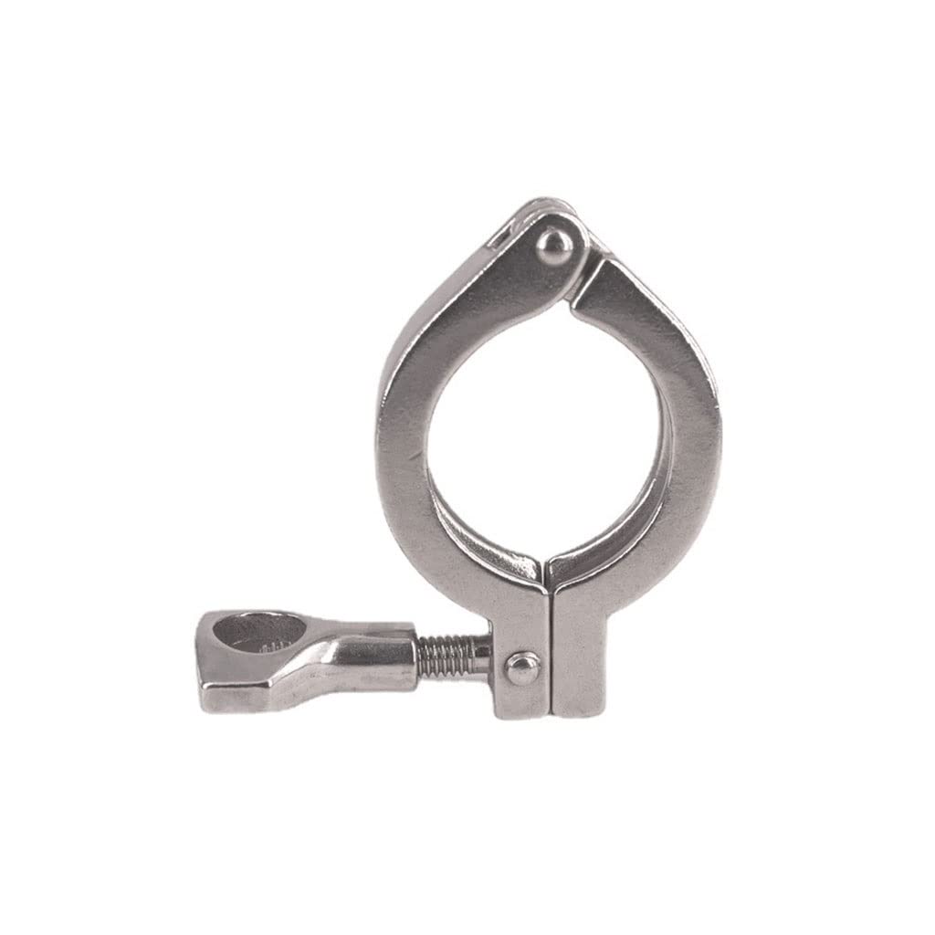 Refixamo One Color Pipe Clamps, 1.5 Inch 304 Tri Clamp Pipe Fitting For Home Brew 50.5Mm Ferrule