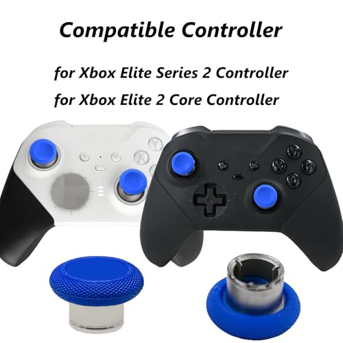 Image of 2 Pack Elite 2 Controller Short Thumbsticks Replacement for Xbox Elite Series 2 Controller,0.39in Standard Height Concave Magnetic Analog Short Joysticks Replacement for Elite Series 2 Core (Blue)