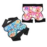 BRIGHTFUFU 2 Stück Hüftschutz Shorts mit Doppellagigem Gesäßpolster Atmungsaktiv Verstellbarer...