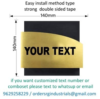 Image of Combo Number Plate | Combo SET111-120(Pack of10)| Laser Cut Acrylic Black and Gold Color Smooth Finish Plate with Double Side Tape on Backside