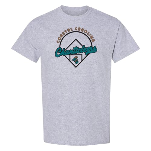 AS1369 - Coastal Carolina University Chanticleers Baseball Field T Shirt - Medium - Sport Grey