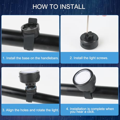 AXFEE Luces Bicicleta Delantera y Trasera, Luce Bici Impermeables IPX6, Luces Bicicleta USB Recargable, 24 Luce LED, para Ciclismo de Carretera/Montaña y Conducción Nocturna. - imagen 3