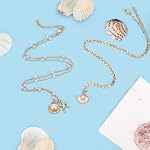 2pcs Shell Necklaces, Shiny Charming Beach Jewelry for Women Adjustable Multi-Layer Seashell Necklace with Pearls Match All Outfits Boho Summer Necklaces for Birthday Wedding Party Engagement