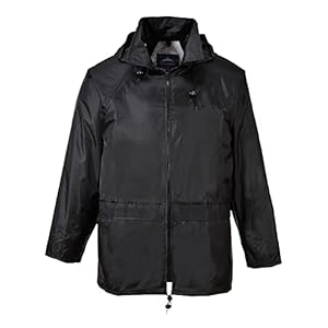 Portwest S440 Veste de Pluie Classique Imperméable Légère pour Hommes Noir, L