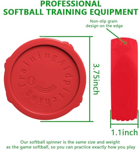 Image of Mogseek Softball Spinner Fastpitch, 12Inches Softball Training Equipment for Pitcher Overhand Thrower Training Aid Equipment for Sports Practice Softballs & Top Collegiate Program