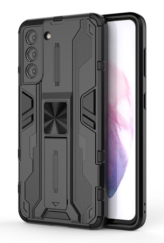 SORAKA Case for Samsung Galaxy S21 Plus 5G with Stand Heavy Duty Protection Case for Samsung Galaxy S21 Plus 5G Case with Metal Plate for Magnetic Car Mount Silm Fit Case Black