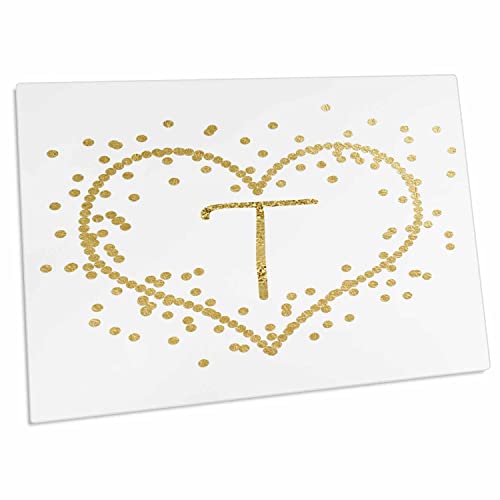 Alfombrilla 3dRose Glam Desk Pad Corazón Oro miniatura 1
