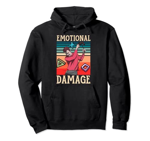 Emotional Damage Meme Angry Gamer Novelty Pullover Hoodie