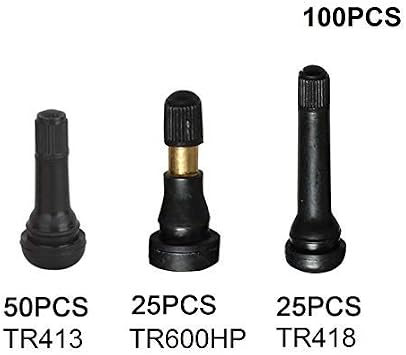 100 pcs Tire Valve Stem Assortment TR413 50 pcs TR418 25 pcs TR600HP 25 pcs