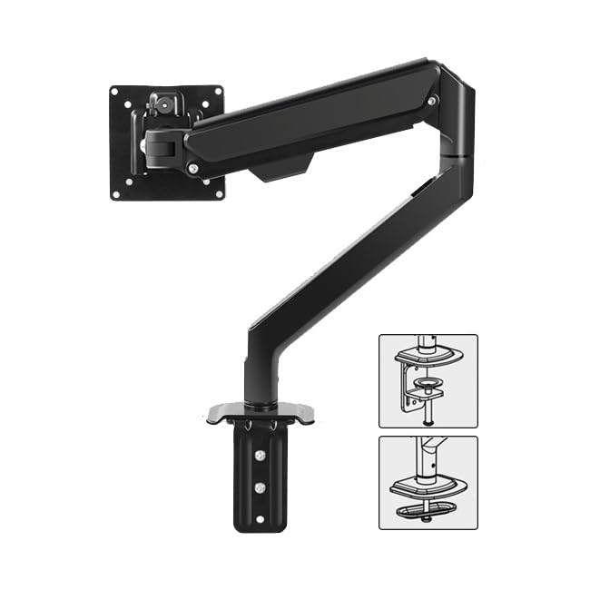 aB5zM1c7 Soporte para monitor Soporte de escritorio for monitor único for pantallas de 17'-32', inclinación, giro, rotación, brazo for montaje de monitor brazo de tornillos de pared de escritorio
