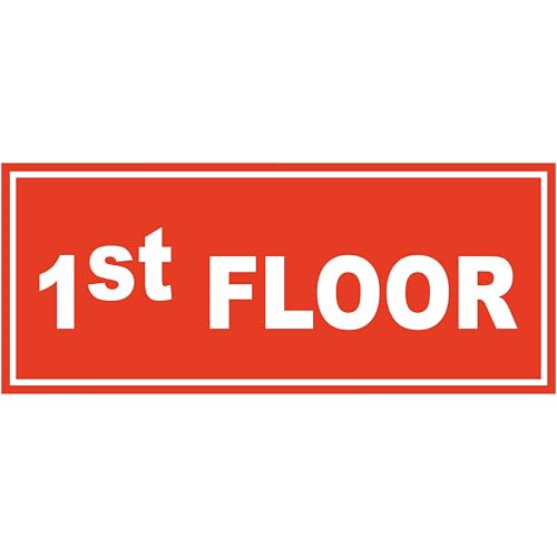 Image of ATTRACTSO - 1st Floor Sign Self Adhesive Laminated Sticker for Home, Office, Shop, Hospital, Hotel, Theatre, Restaurant - 12 inchx5 inch inch (Red)