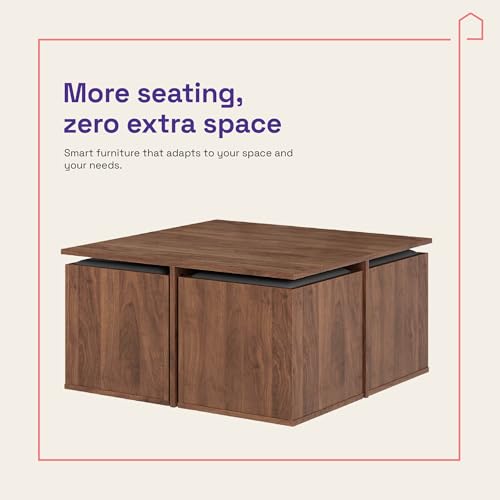 Image of Wakefit Center Table | 1 Yr Warranty | Coffee Table for Living Room Wooden, Tea Table for Living Room Wooden, Sofa Table, Free Installation from Brand, Modern Multi-Functional & Wobble-Free(Serdin)