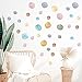 Epakh 296 Pcs Polka Dots Wall Decal Boho Rainbow Kids Playroom Wall Decor Gifts, Colorful Nursery Room Bedroom Classroom Watercolor Decal Art, Peel and Stick Modern Decor Sticker(Fresh Colors)