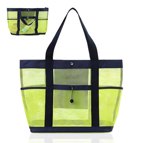 Lvjkes Mesh Strandtasche xxl mit 5 Fächern,...