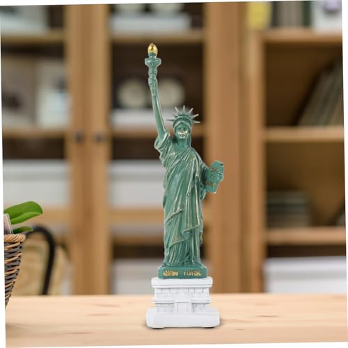 Statue Liberté décorative en résine verte LIFKOME - 4
