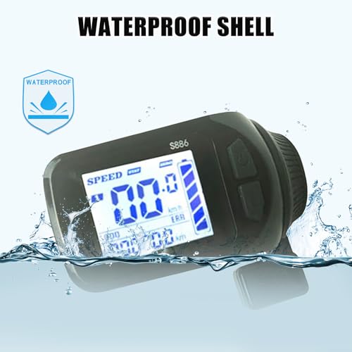 Pantalla LCD de scooter impermeable que optimiza el control de energía de 24V a 48V 4