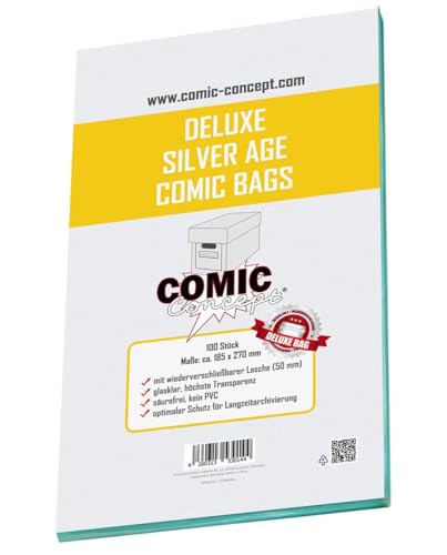 Comic Concept Deluxe Silver Age Bags (185 x 270 mm) mit Lasche