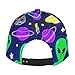 Fashionable Baseball Cap Alien UFO Spaceship Universe Art Dad Cap for Women Men Teens, Fitted Quick Dry Golf Cap Headwear