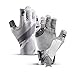 Produktbild Littelyl Frühling im Freien und Sommer Sonnencreme Angelhandschuhe Halbfinger rutschfeste Bergsteigerhandschuhe Wandern Camping Radfahren Handschuhe (Color : Gray, Size : L)