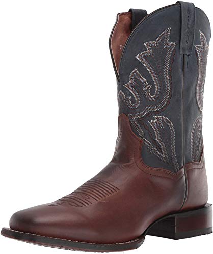 Image of Dan Post Mens Winslow Embroidered Square Toe Casual Boots Mid Calf - Blue, Brown