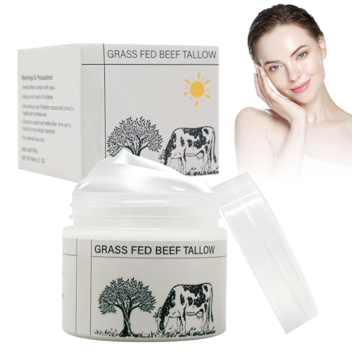 HASAIKA® Crema de sebo de res, Crema hidratante de sebo de res, Crema Facial de Sebo Natural Alimentada, hidratante y nutritivo para pieles secas y sensibles (50 ml)