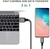 etguuds Cable largo USB A a USB C 10 pies, 2 unidades carga rápida tipo C | para iPhone 17 16 15 Pro Max Plus Air 16e, Samsung Galaxy S26 S25 S24 S23 S22 S21 S20 S10 A17 A16 A15 A26 A36 A56, gris 8