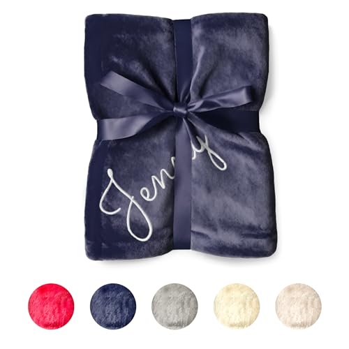 my STITCHERY Decke mit Namen oder Wunschtext Bestickt -...