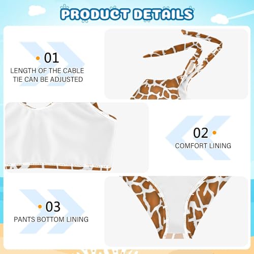 Image of CaTaKu Cute Hawaiian Girls Bathing Suit Toddler Girl Swimsuit Bikini Set for Girls Swimwear Two Piece Size 3-12T