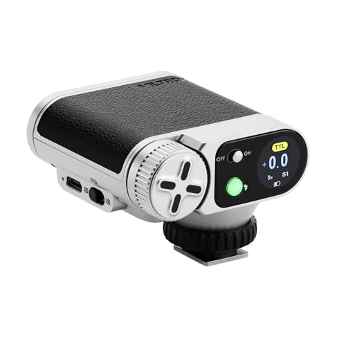 VILTROX Vintage Z1 Pro TTL Rétro Flash pour Appareil Photo avec Écran Tactile, 24 WS Recyclage 1s GN12 CCT 6000K±200K Mini Flash pour Éclairage Photographique Portable (for Canon)