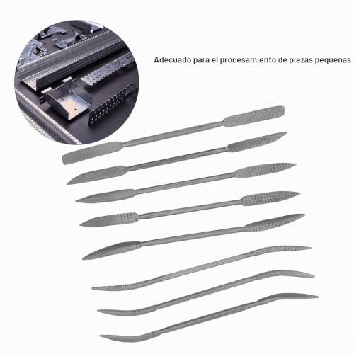 Miniatura 7 de Ticfox Juego De Limas De Doble Punta, 8 Piezas Juego De Limas De Madera De 8 Pulgadas, Raspador De Doble Cabeza De Acero Aleación, Lima Riffler De Doble Punta Para Carpintería, Bricolaje