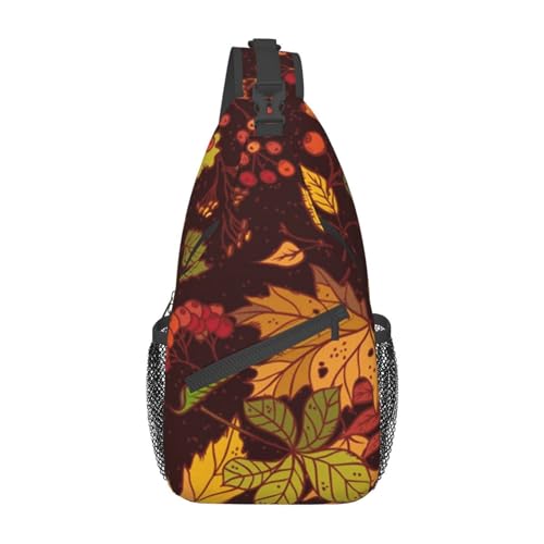 Sac à bandoulière léger imprimé automne sacoche mixte noir taille unique