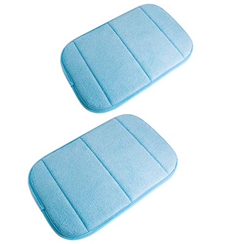 2 Pack Portable Computer Elbow Wrist Pad, Hatisan Premium Memory Cotton Desktop Keyboard Arm Rest Support Mat for Office Home Laptops - More Comfort & Less Strain(7.9 x 11.8 Inch) (Blue)