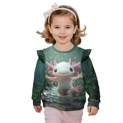 Guinea Pig Toddler Sweatshirt Girls Long Sleeve Ruffle Pullover 1-8 T Tops