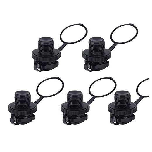 5 Stück Ventil für Schlauchboote Aufblasbares Boot Kajak Kanu Ventil Valve mit Kappe Deckel, Boston Ventil Ersatz Universal Fit Luftventil für Aufblasbare, für Tubes, Towables, Paddel-Boote, Kajak