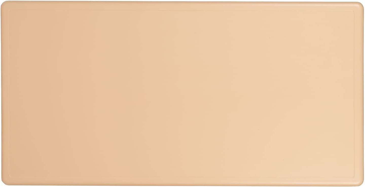 Flash Furniture Emmy 24"W x 48"L Rectangular Natural Plastic Height Adjustable Activity Table Set with 4 Chairs