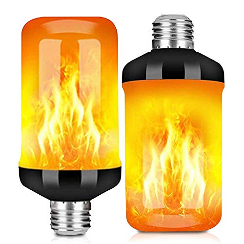 Preisvergleich Produktbild Aidiya Flamme E27 Lampe Flackernde Licht Effekt Feuer Glühbirne Wandleuchte Außenleuchte Flackerlicht für Haus Garten Bar Party Hochzeit Restaurant Valentinstag Deko (2 Pieces)