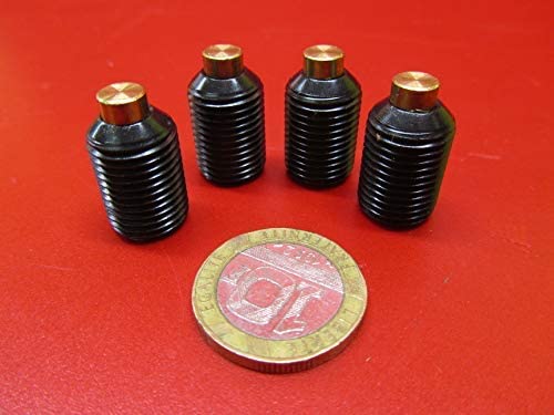 Black Oxide Steel Brass Tip Set Screw 1/2