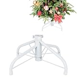 CCINEE Metal Christmas Tree Stand, Universal Folding Xmas Tree Stand 11.8 Inch Replacement Tree Stand Base for 2 Ft to 5 Ft Christmas Artificial Trees Fake Tree, White