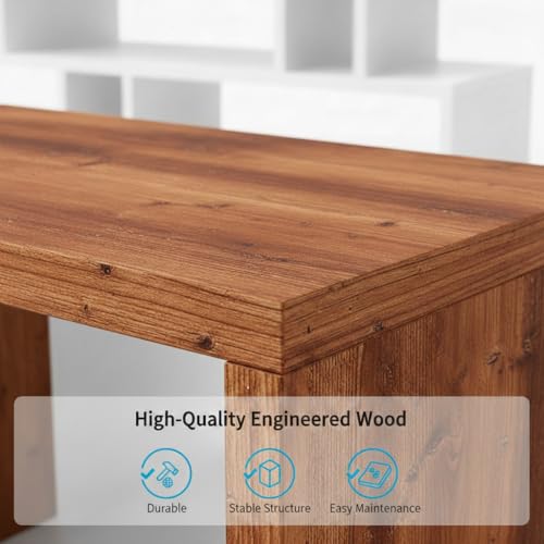 Image of FURLAY Zentro Woodland Coffee Table for Living Room, Modern Engineered Wood Center Table with Multi-Level Open Storage Shelves, 90 x 40 x 40 cm (FWCT2-Woodland)