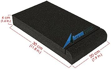Arrowzoom Acoustic Foams New 1 Piece Large High Density Isolator Foam Studio Solutions Monitor Speaker Isolation Pads Dampening Recoil Stabilizer Speaker Risers 11.8 X 7.9 X 1.6 in AZ1108