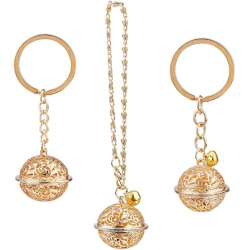 Porte-clés creux clochettes lot de 3 pendentifs décoratifs pour sac
