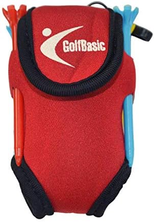 Neoprene Ball Pouch (Carries 2 Golf Balls) (Red)