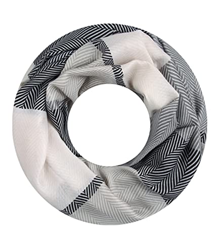 Majea Damen Loop Schal Schlauchschal Halstuch (880025) (schwarz 10)