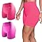 SELENE Kit 2 Shorts Academia Feminino Sem Costura Canelado Fitness Adulto, 1 Pink - 1 Rosa Neon, P