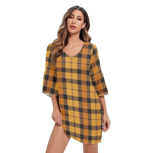 Robe en mousseline de soie col en V au tombé fluide et finitions premium