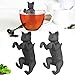 2 Piezas Infusor Té, Filtro Té, Taza Colador Té, Colador Té, Filtros Té, Filtro Té Hojas, Forma Gato, Reutilizable, Para Té Sueltas, Hierbas, Café, Tazas (Negro, Gris Oscuro)