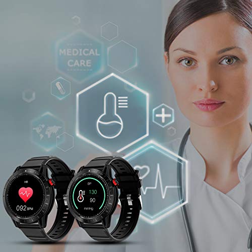 Smart Watch Fitness Tracker with Blood Pressure Heart Rate Sleep Monitor Multisport GPS Running Watch for Man Woman, Smartwatch for Android iOS Phone Full-Screen Touch IP68 Waterproof Watch